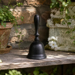 Gifts Direct 2 U Small Cast Iron Hand Bell, Black, H20 X W9 X D9 Cm. - thumbnail 2