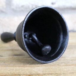 Gifts Direct 2 U Small Cast Iron Hand Bell, Black, H20 X W9 X D9 Cm. - thumbnail 3
