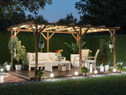 Dunster House Wooden Pergola Garden Plants Frame Utopia 4M X 3M (13' X 10') - thumbnail 2