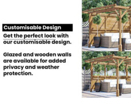 Dunster House Wooden Pergola Garden Plants Frame Utopia 4M X 3M (13' X 10') - thumbnail 4