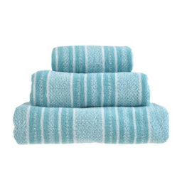 Allure Bath Fashions Striped Bath Sheet Towel - Duckegg - thumbnail 3