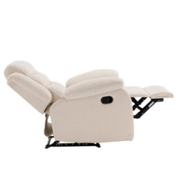More4Homes Boston 1 Seater Fabric Manual Recliner Chair (Beige) - thumbnail 6