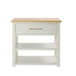 Homestylestore Antique White And Oak 840mm Bathroom Cloakroom Vanity Unit And Aged Bronze T Bar Handle - thumbnail 1