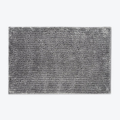 Allure Bath Fashions Velvet Chenille Bobble Bath Mat Non-Slip - Dove Grey - image 1