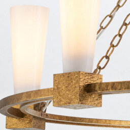 Luminosa Lighting Elstead Kristy Cylindrical Pendant Ceiling Light Contemporary Distressed Gold 5X E27 - thumbnail 4