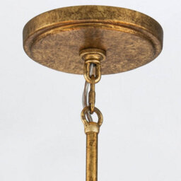Luminosa Lighting Elstead Kristy Cylindrical Pendant Ceiling Light Contemporary Distressed Gold 5X E27 - thumbnail 5