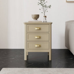 Melody Maison Pair Of 3 Drawer Bedside Tables - Lawrence Taupe Range - thumbnail 6