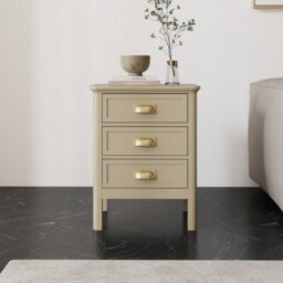 Melody Maison Pair Of 3 Drawer Bedside Tables - Lawrence Taupe Range - thumbnail 7