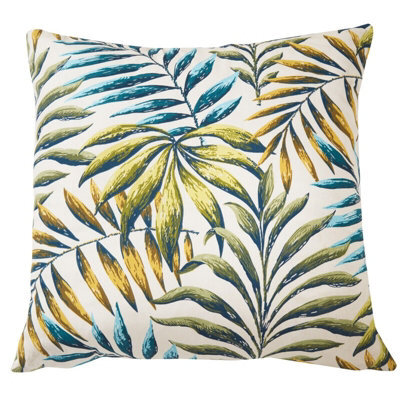 Fern Green Summer Scatter Cushion - Square Filled Pillow For Home Garden Sofa, Chair, Bench, Seating Furniture - 43 X 43Cm - image 1