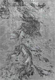 Modern Abstract Water Flow Grunge Texture Area Rugs Black 160X230 Cm - thumbnail 2