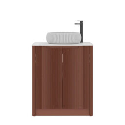 Royal Bathrooms Avenza 700mm Terracotta Clay Floor Standing Bathroom Vanity Unit 2 Door With Milan Basin - thumbnail 6