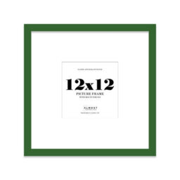 "12X12"" Green Picture Frame - 12X12"" Square Frame With 9X9"" Mount For 12X12""/9X9"" Pictures Vintage Style Gallery Wall, 1 Pack" - thumbnail 1