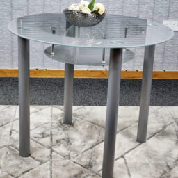 Kosy Koala Glass Grey Dining Table Round Dining Table Dining Room Kitchen Furniture - thumbnail 7