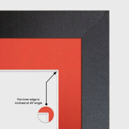 AK Frames 26X8 Black Sleek Multi Photo Frame With Poppy Red Mount - Holds 5 Apertures (5X) 6X4 Photos - thumbnail 7