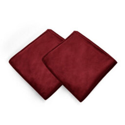 Deconovo Set Of 2 Cushion Covers 65Cm X 65Cm 26X26 Inches Flanges Throw Pillow Cases For Bedroom With Invisible Zipper Burgundy - thumbnail 2