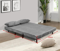 Kosy Koala Double Sofa Bed Sleeper Foldable Portable Pillow Lounge Couch Grey Sofa Bedliving Room Furniture - thumbnail 5