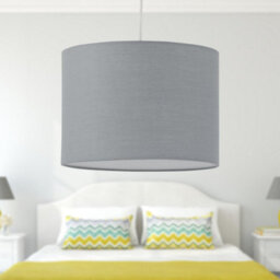 First Choice Lighting Grey Textured Cotton 25Cm Pendant Lightshade - thumbnail 4