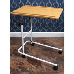 Loops Height Adjustable Overbed Table With Four Wheels - 600X400mm Surface For Comfort And Convenience - thumbnail 2