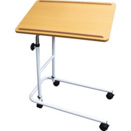 Loops Height Adjustable Overbed Table With Four Wheels - 600X400mm Surface For Comfort And Convenience - thumbnail 3