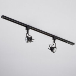 Litecraft Greenwich Black 2 Head 1M Straight Kitchen Ceiling Light With Led Bulbs - thumbnail 4