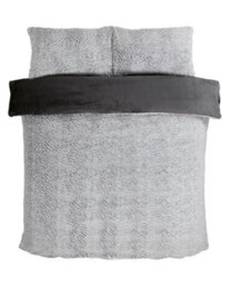 Smart Living Luxury Textured Two Tone Faux Fur Duvet Cover And Pillowcase - thumbnail 4