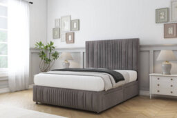 "Sloomy Kingsley Slate Naples Divan Bed 2 Drawers Left Side-26"" Strutted Headboard 12""footboard 3' Single" - thumbnail 3