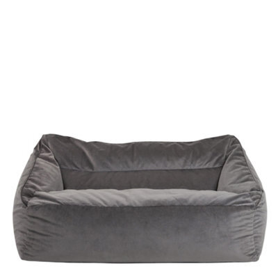 icon Cecilia Bean Bag Sofa Charcoal Grey Giant Velvet Bean Bag Chair - image 1