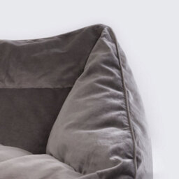 icon Cecilia Bean Bag Sofa Charcoal Grey Giant Velvet Bean Bag Chair - thumbnail 6