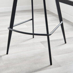 Furniturebox Uk 2X Counter Stools - Nyla Light Sage Green Fabric Upholstered Dining Chair Black Metal Legs - Kitchen Furniture - thumbnail 5