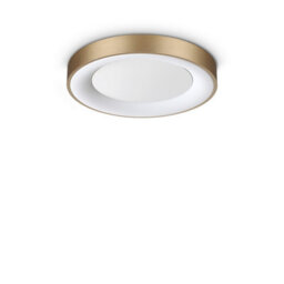 Ideal Lux Luminosa Planet 40Cm Integrated Led Semi Flush Ceiling Light Brass 1850Lm 3000K