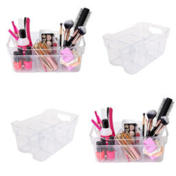 STAR SUPPLIES 2 X Small (25.5X18.5X9Cm) Adjustable & Stackable Storage Organisers With Modular Compartments For Crafts & Beads - thumbnail 1