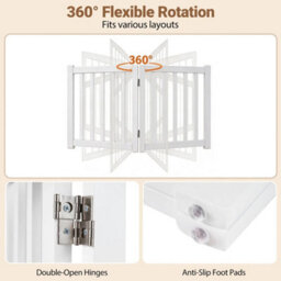 "Foldable Wooden Dog Gate 24"" 2 Panels" - thumbnail 3