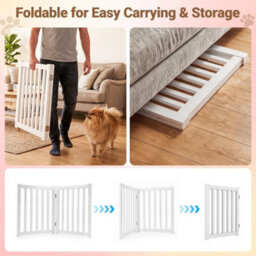 "Foldable Wooden Dog Gate 24"" 2 Panels" - thumbnail 4