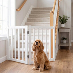 "Foldable Wooden Dog Gate 24"" 2 Panels" - thumbnail 1