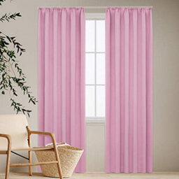 "Deconovo Super Soft Curtains Pencil Pleat Curtains Blackout Curtains Girls Curtains For Baby Nursery W55""x L82"" Pink One Pair" - thumbnail 8