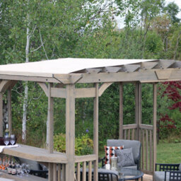 Yardistry Direct UK Madison Pergola 10Ft X 14Ft (3M X 4.2M) With 2 Bar Stools - thumbnail 4