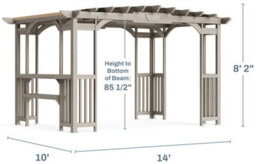 Yardistry Direct UK Madison Pergola 10Ft X 14Ft (3M X 4.2M) With 2 Bar Stools - thumbnail 8