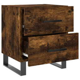 Vidaxl Bedside Cabinets 2 Pcs Smoked Oak 40X35X47.5 Cm Engineered Wood - thumbnail 8