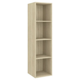 Berkfield Wall-Mounted Tv Cabinet Sonoma Oak 37X37X142.5 Cm Engineered Wood - thumbnail 2