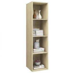 Berkfield Wall-Mounted Tv Cabinet Sonoma Oak 37X37X142.5 Cm Engineered Wood - thumbnail 3
