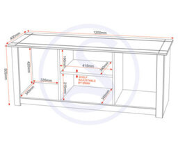 Seconique Panama 2 Door 1 Shelf Flat Screen Tv Unit In White And Natural Wax Finish - thumbnail 9