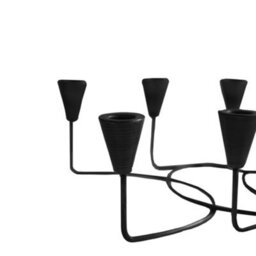 Ivyline Black Circular 8 Pc Candle Holder H12Cm W34Cm - thumbnail 4