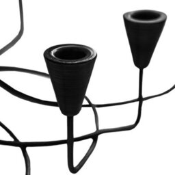 Ivyline Black Circular 8 Pc Candle Holder H12Cm W34Cm - thumbnail 3