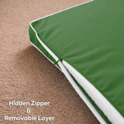 istyle mode Super Soft Cosy Green Large Dog Beds Cushion Water Resistant Mattresses Washable Zipped Cover With Cushion - thumbnail 3