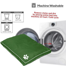 istyle mode Super Soft Cosy Green Large Dog Beds Cushion Water Resistant Mattresses Washable Zipped Cover With Cushion - thumbnail 7