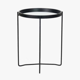 Pacific Lifestyle Voss Mirrored Glass And Black Wood Veneer Side Table - thumbnail 3