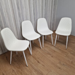 Kosy Koala 4 Dining Chairs White Chairs Stitched Leather Chairs, Living Kitchen Room Chairs - thumbnail 2