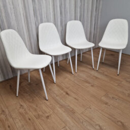 Kosy Koala 4 Dining Chairs White Chairs Stitched Leather Chairs, Living Kitchen Room Chairs - thumbnail 4