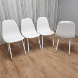 Kosy Koala 4 Dining Chairs White Chairs Stitched Leather Chairs, Living Kitchen Room Chairs - thumbnail 9