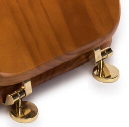 Croydex Antique Pine Effect Solid Wood Toilet Seat With Brass Hinges - thumbnail 4